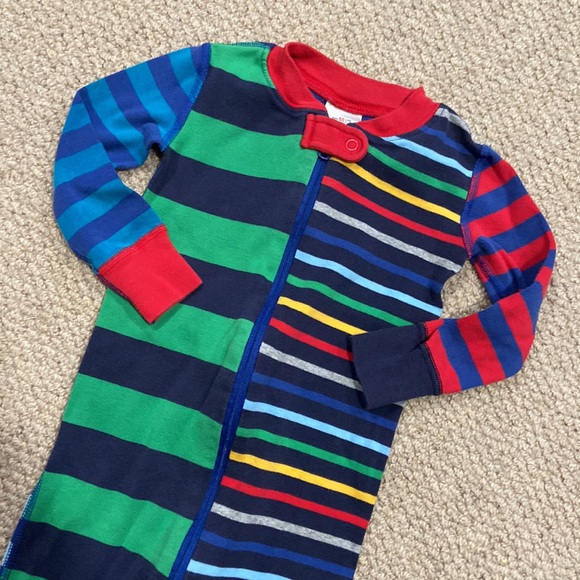 Hanna Andersson Striped PJ’s Primary Rainbow Colors - Picture 1 of 6